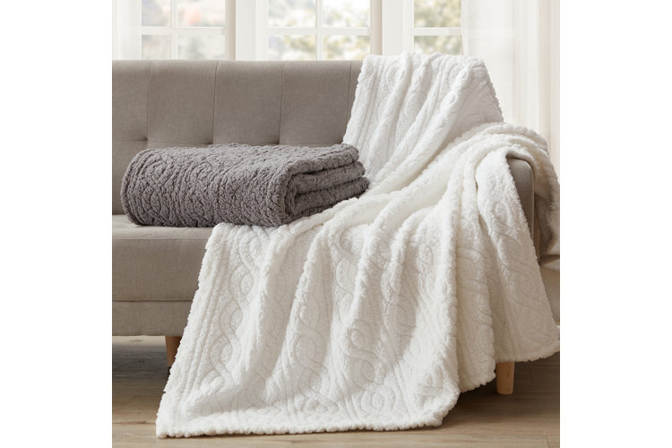 Sherpa fleece online throw